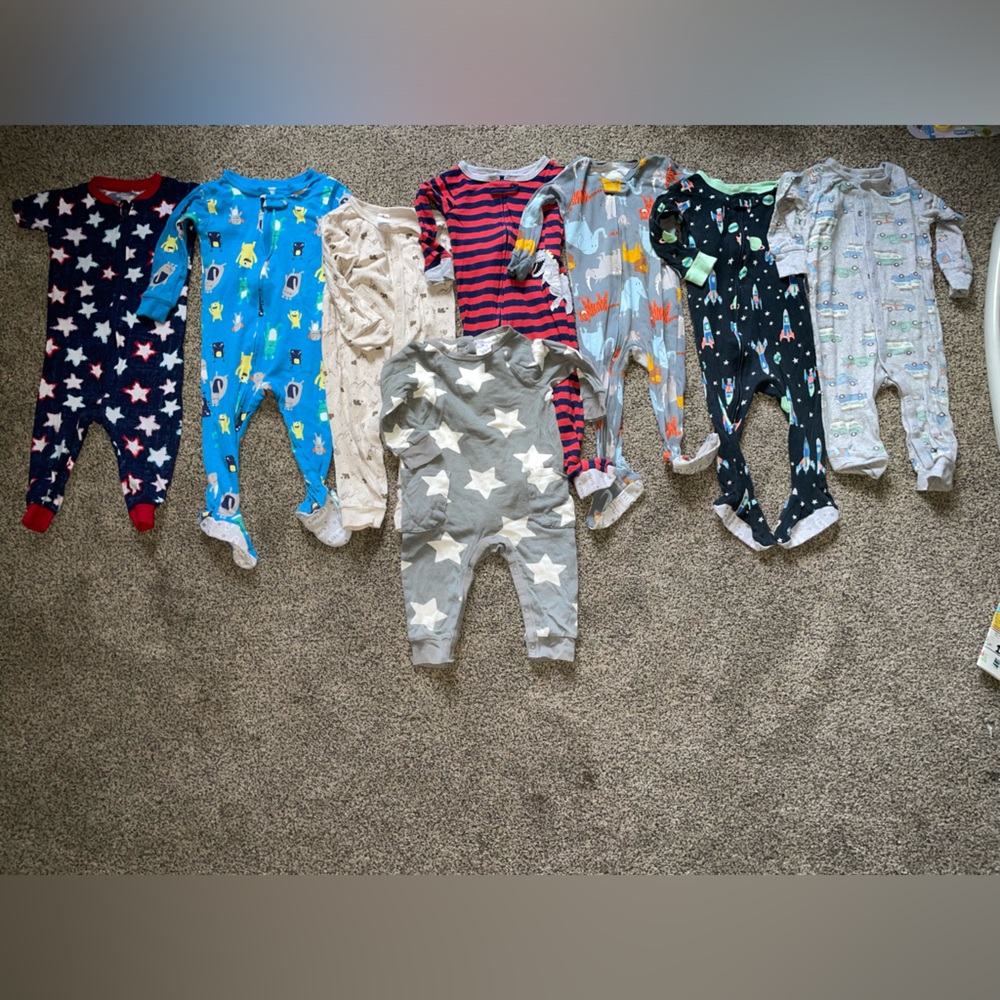 Baby boy feet pajamas